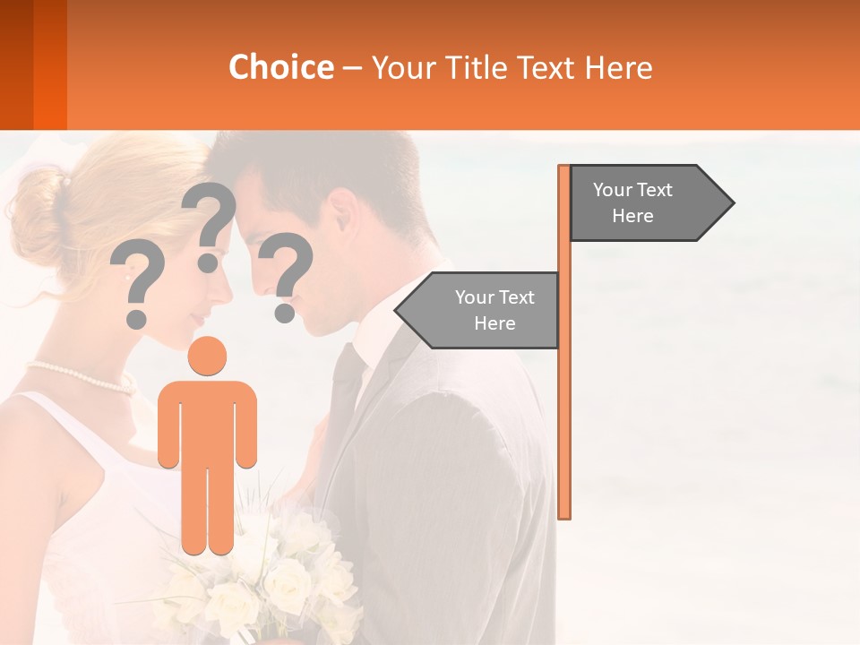 A Man And A Woman Standing Next To Each Other On A Beach PowerPoint Template