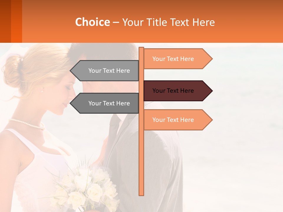 A Man And A Woman Standing Next To Each Other On A Beach PowerPoint Template