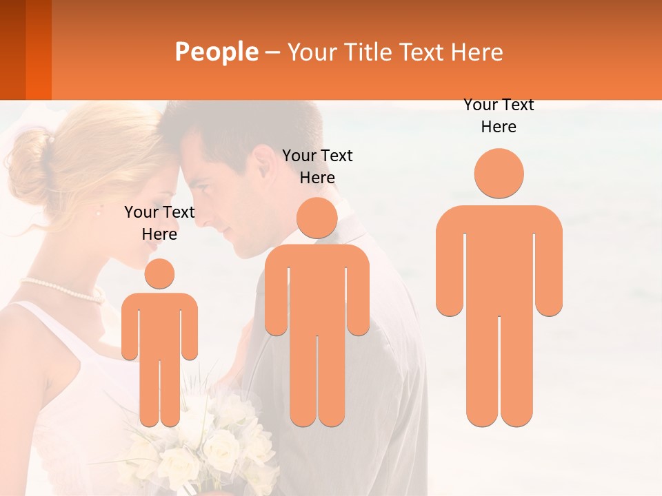 A Man And A Woman Standing Next To Each Other On A Beach PowerPoint Template