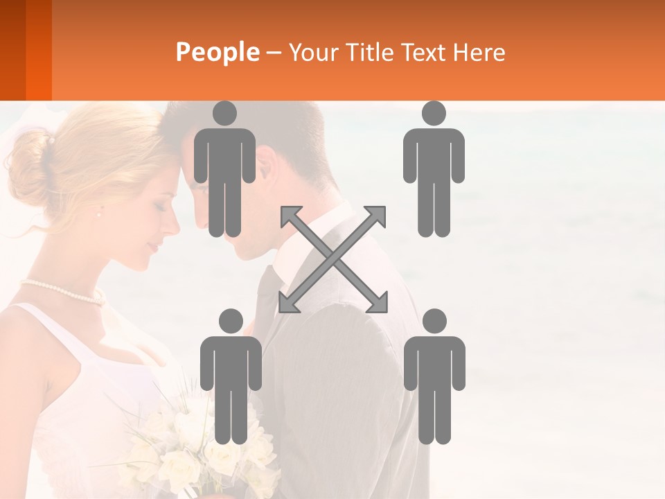 A Man And A Woman Standing Next To Each Other On A Beach PowerPoint Template
