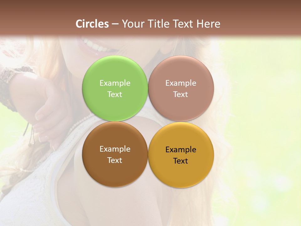 A Beautiful Blonde Woman Holding A Bird Powerpoint Template PowerPoint Template