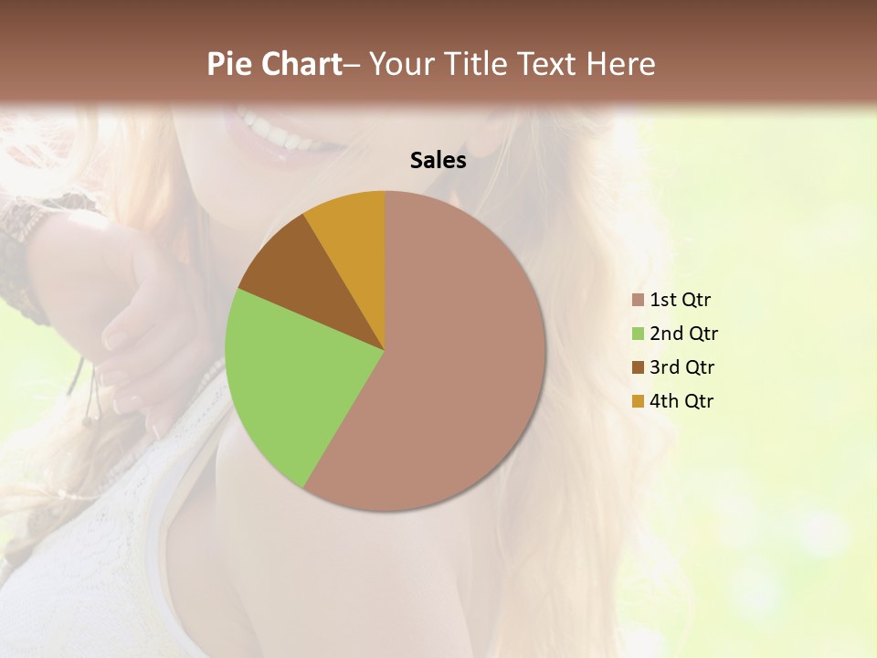 A Beautiful Blonde Woman Holding A Bird Powerpoint Template PowerPoint Template