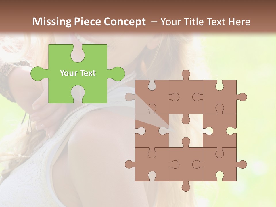 A Beautiful Blonde Woman Holding A Bird Powerpoint Template PowerPoint Template