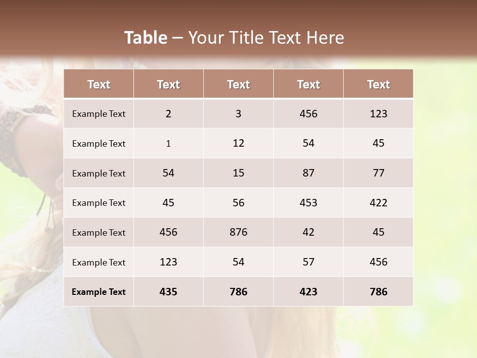 A Beautiful Blonde Woman Holding A Bird Powerpoint Template PowerPoint Template