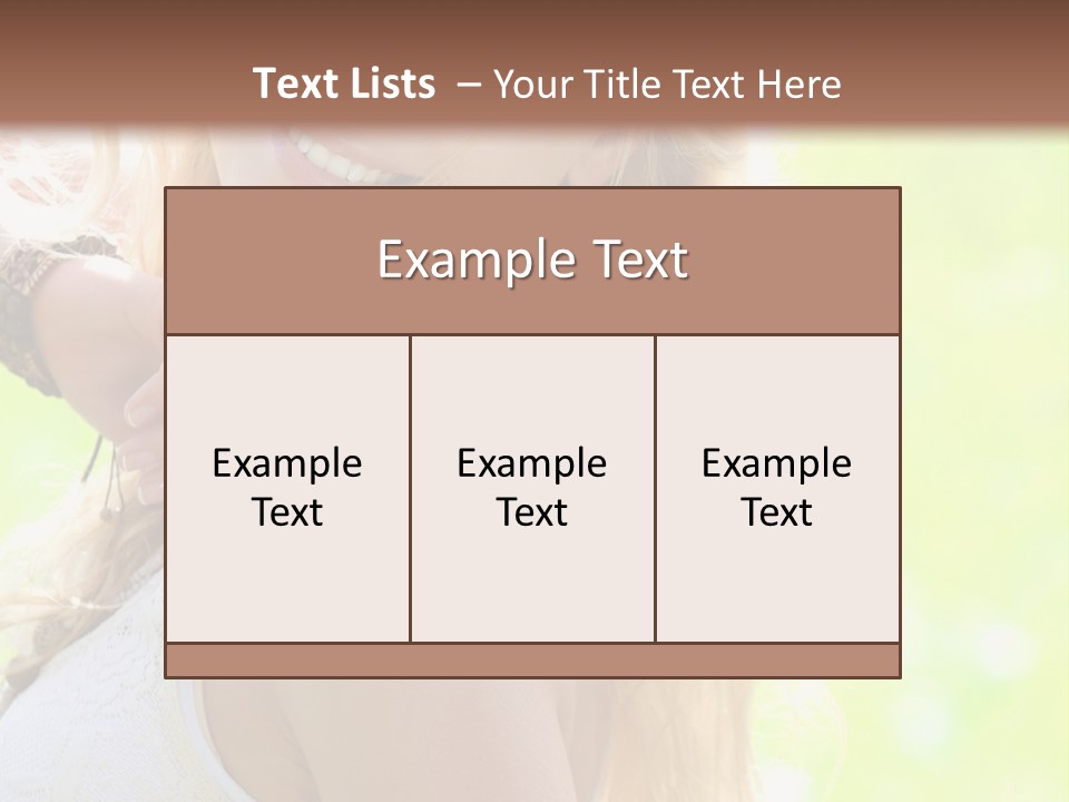 A Beautiful Blonde Woman Holding A Bird Powerpoint Template PowerPoint Template
