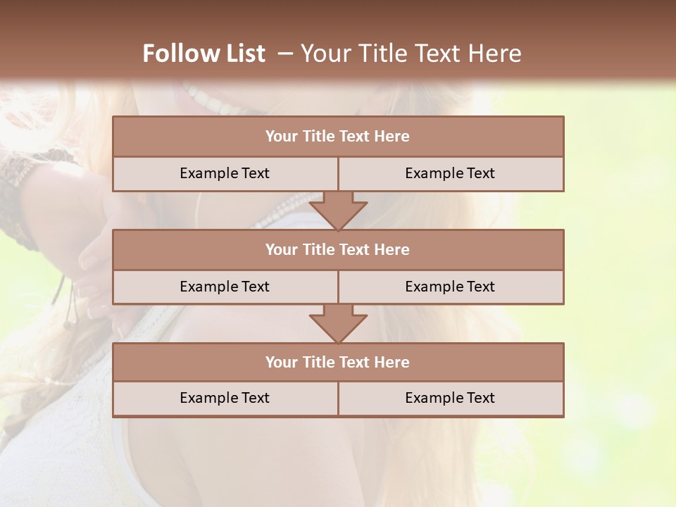 A Beautiful Blonde Woman Holding A Bird Powerpoint Template PowerPoint Template