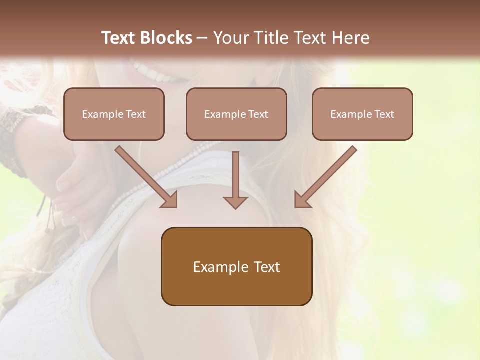 A Beautiful Blonde Woman Holding A Bird Powerpoint Template PowerPoint Template