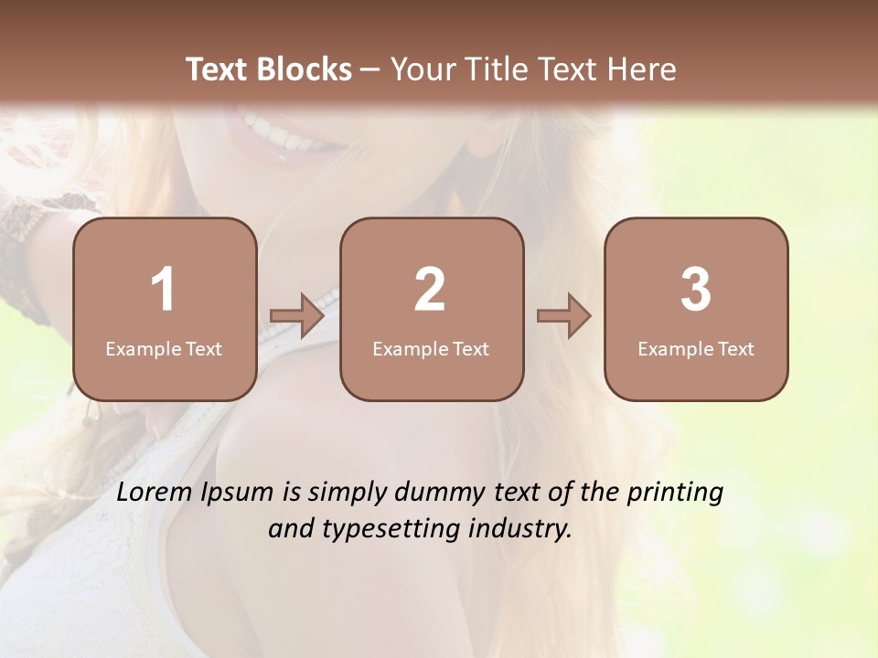 A Beautiful Blonde Woman Holding A Bird Powerpoint Template PowerPoint Template