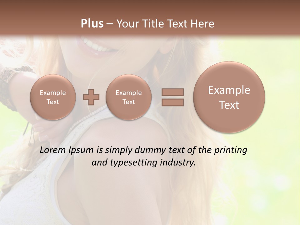 A Beautiful Blonde Woman Holding A Bird Powerpoint Template PowerPoint Template