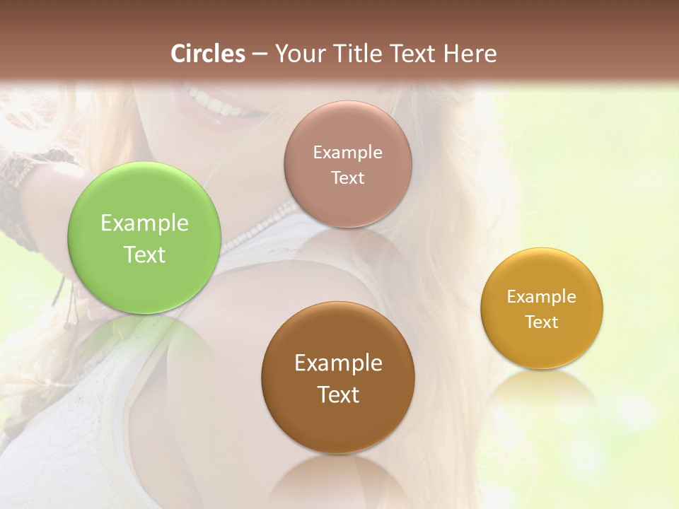 A Beautiful Blonde Woman Holding A Bird Powerpoint Template PowerPoint Template