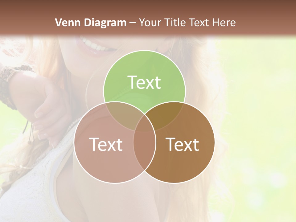 A Beautiful Blonde Woman Holding A Bird Powerpoint Template PowerPoint Template