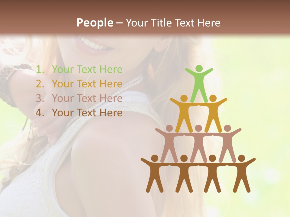 A Beautiful Blonde Woman Holding A Bird Powerpoint Template PowerPoint Template