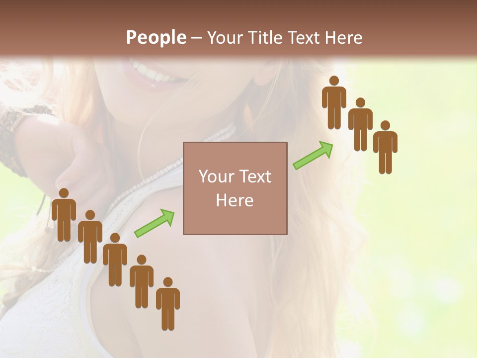 A Beautiful Blonde Woman Holding A Bird Powerpoint Template PowerPoint Template