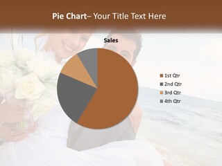 A Man And A Woman Posing For A Picture On The Beach PowerPoint Template