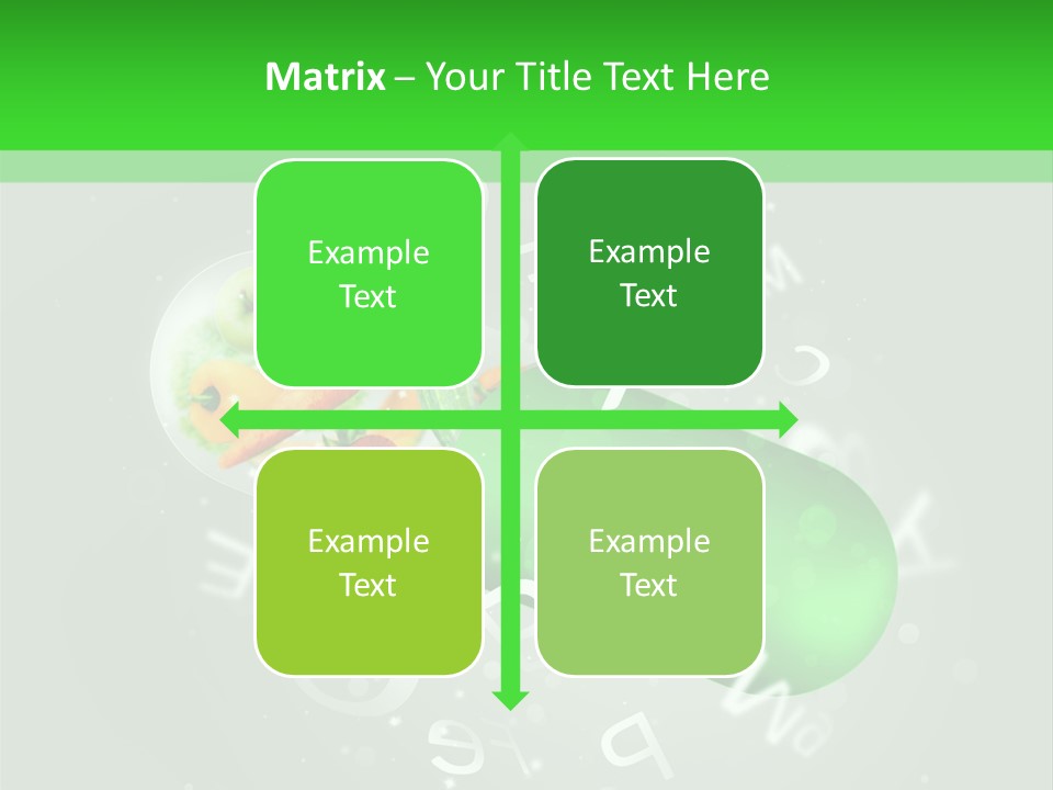A Green Pill With Fruits And Vegetables In It PowerPoint Template