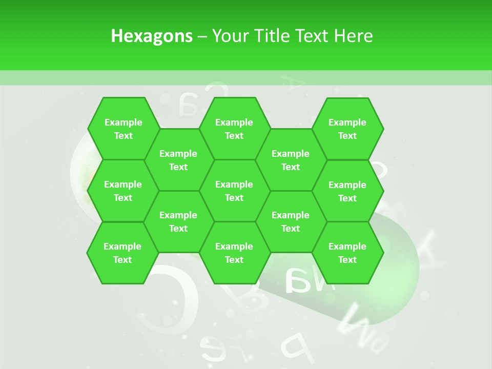 A Green Pill With Fruits And Vegetables In It PowerPoint Template