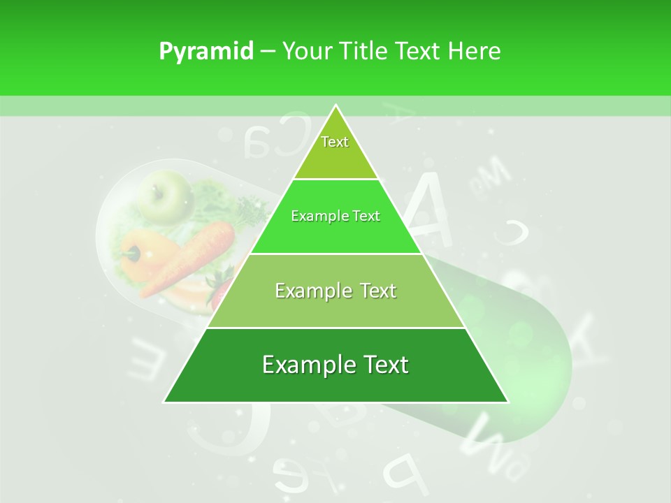 A Green Pill With Fruits And Vegetables In It PowerPoint Template
