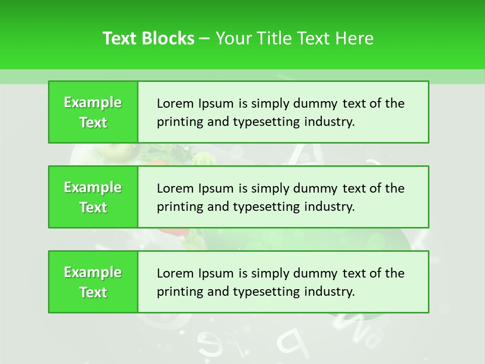 A Green Pill With Fruits And Vegetables In It PowerPoint Template