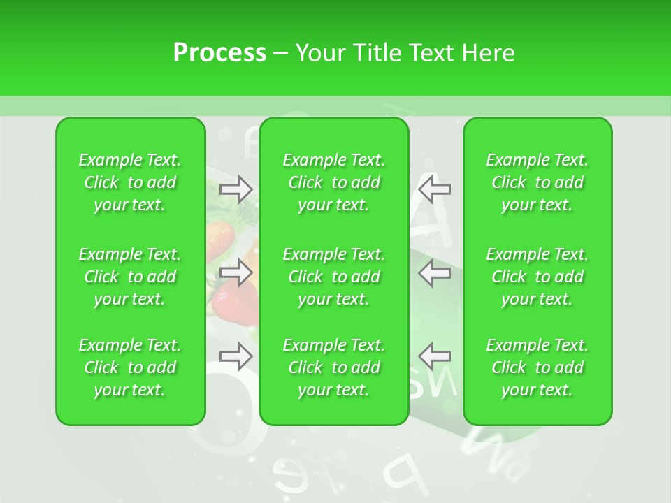 A Green Pill With Fruits And Vegetables In It PowerPoint Template