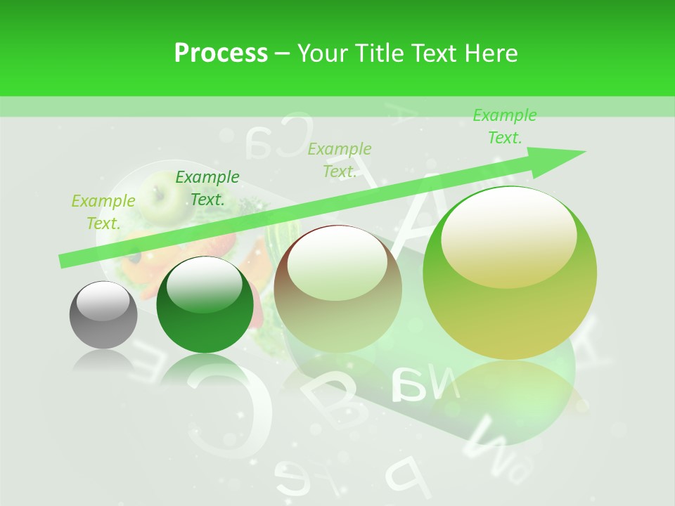 A Green Pill With Fruits And Vegetables In It PowerPoint Template