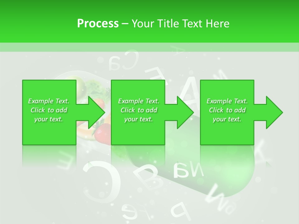 A Green Pill With Fruits And Vegetables In It PowerPoint Template