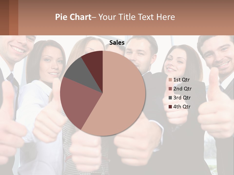 A Group Of Business People Giving Thumbs Up PowerPoint Template