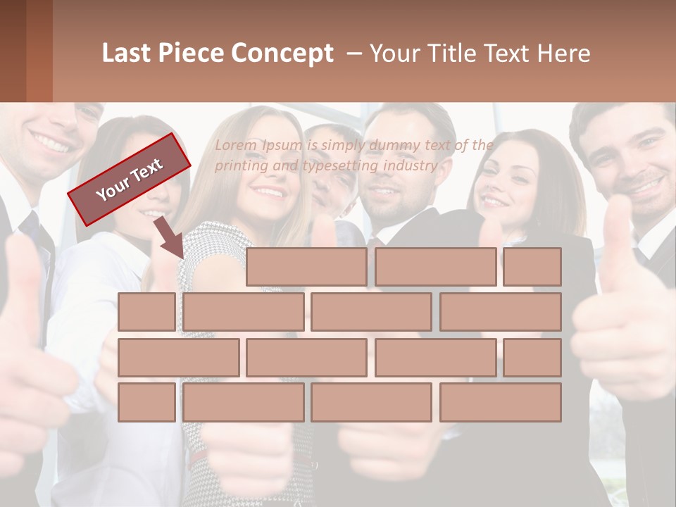 A Group Of Business People Giving Thumbs Up PowerPoint Template