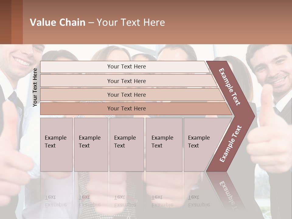 A Group Of Business People Giving Thumbs Up PowerPoint Template