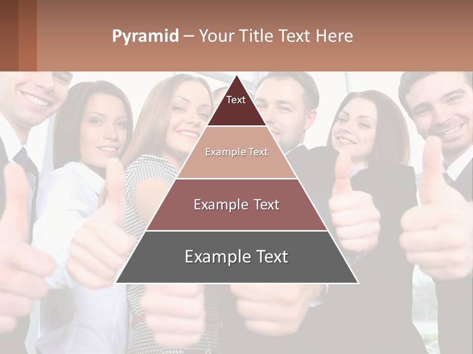 A Group Of Business People Giving Thumbs Up PowerPoint Template
