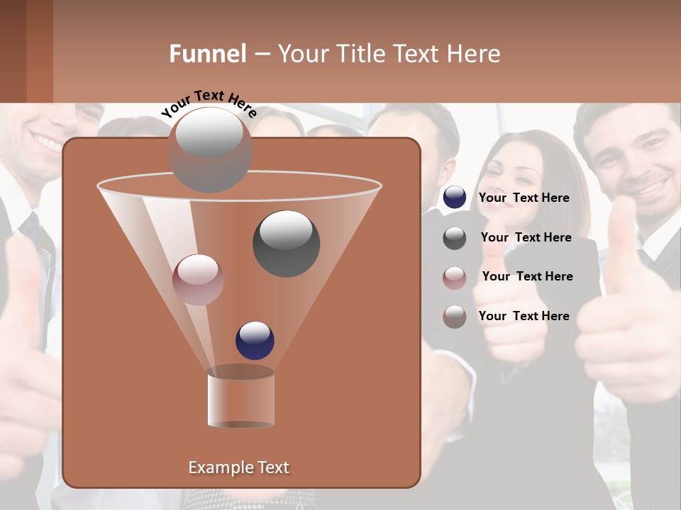 A Group Of Business People Giving Thumbs Up PowerPoint Template