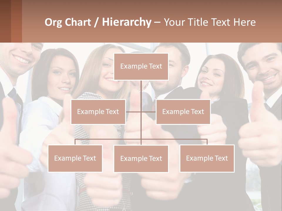 A Group Of Business People Giving Thumbs Up PowerPoint Template