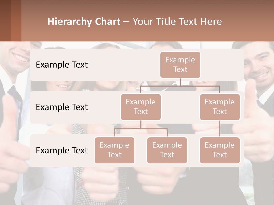 A Group Of Business People Giving Thumbs Up PowerPoint Template