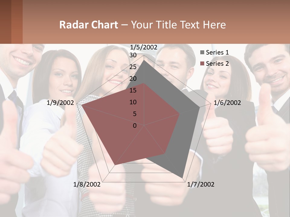 A Group Of Business People Giving Thumbs Up PowerPoint Template