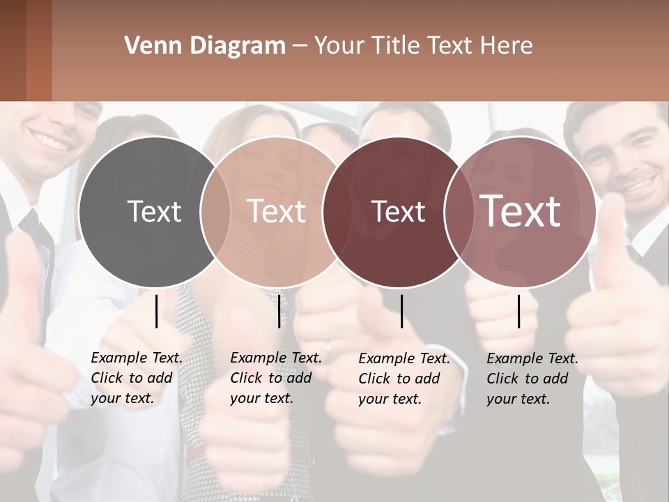 A Group Of Business People Giving Thumbs Up PowerPoint Template