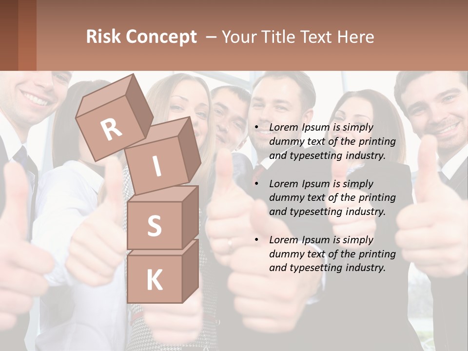 A Group Of Business People Giving Thumbs Up PowerPoint Template