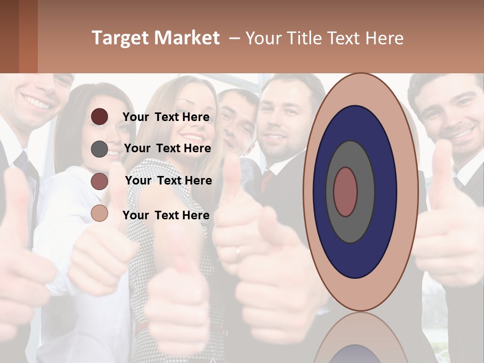 A Group Of Business People Giving Thumbs Up PowerPoint Template