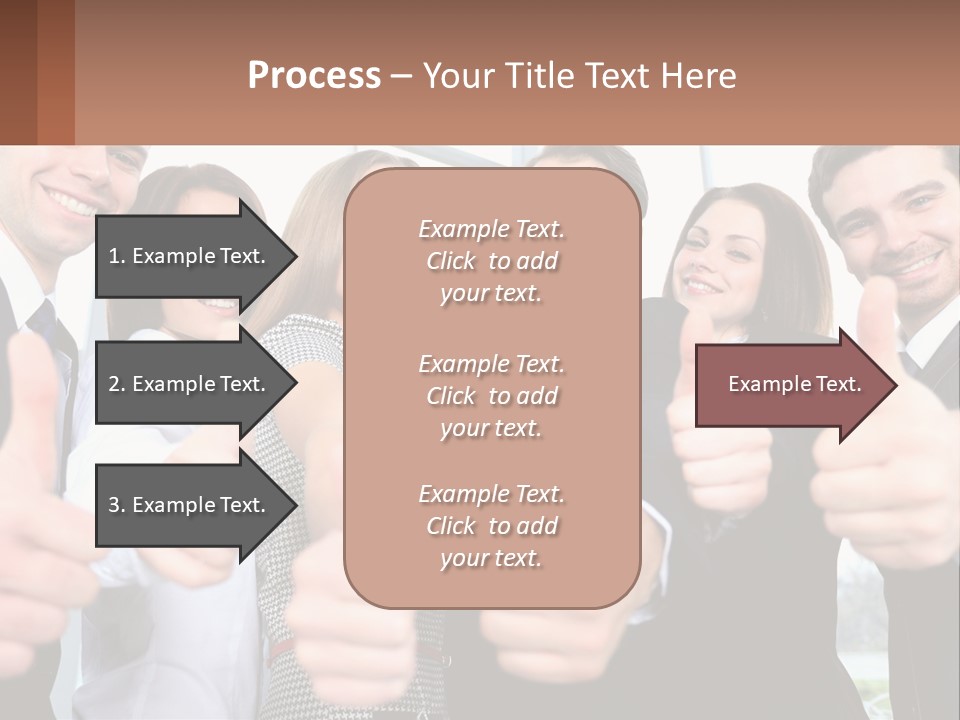 A Group Of Business People Giving Thumbs Up PowerPoint Template