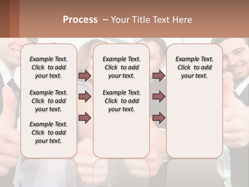 A Group Of Business People Giving Thumbs Up PowerPoint Template