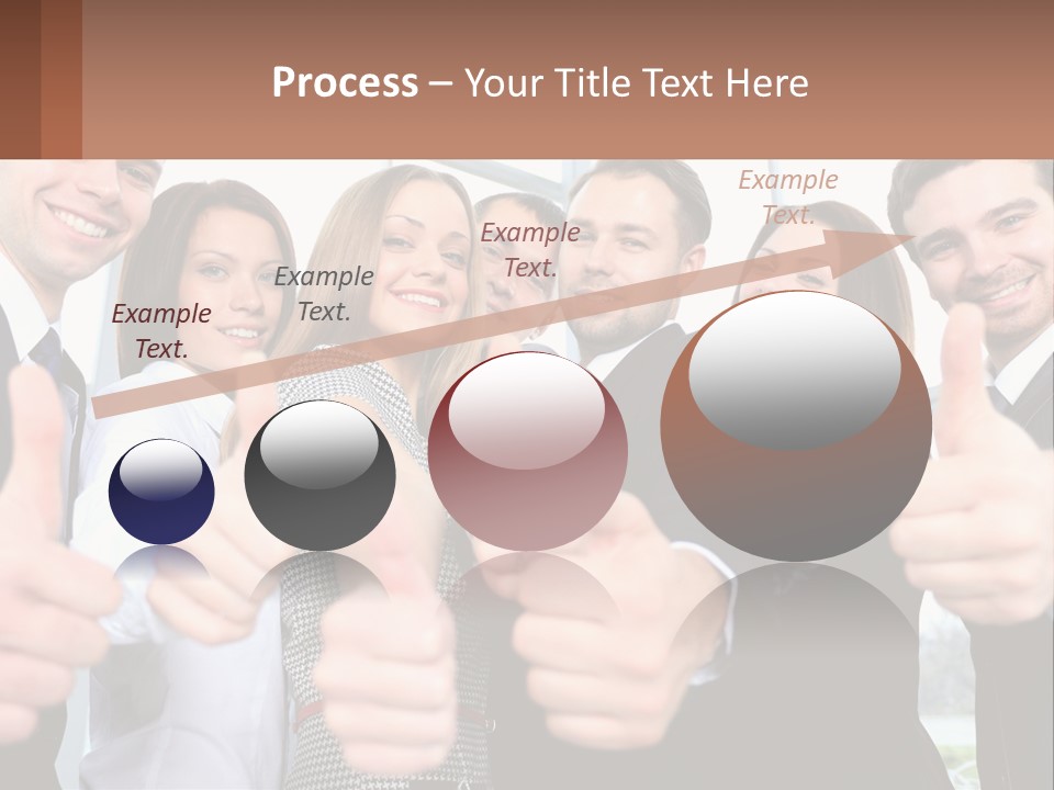 A Group Of Business People Giving Thumbs Up PowerPoint Template