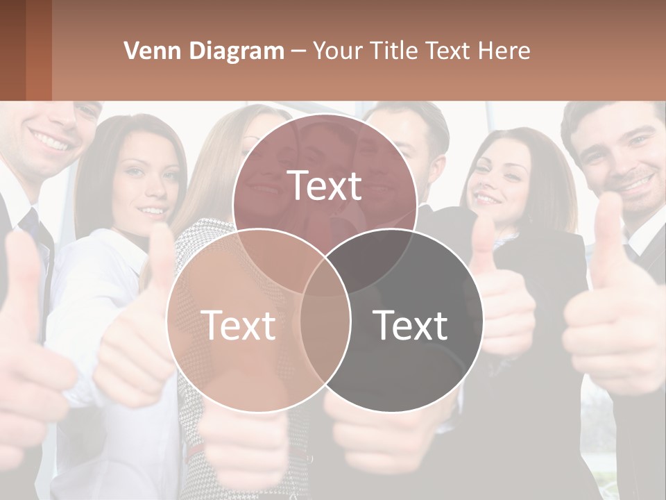 A Group Of Business People Giving Thumbs Up PowerPoint Template