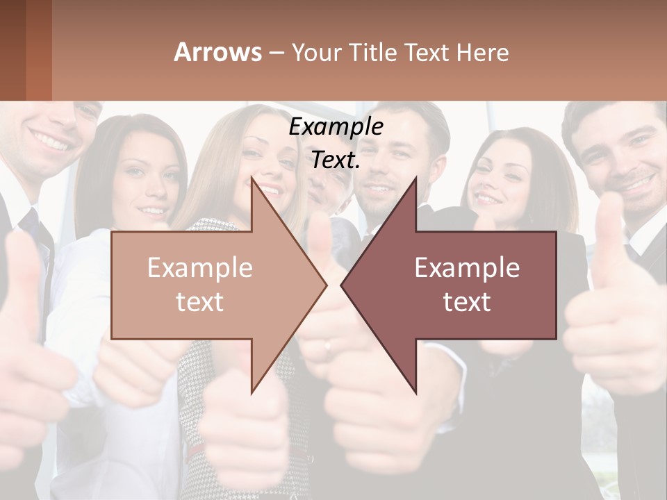 A Group Of Business People Giving Thumbs Up PowerPoint Template