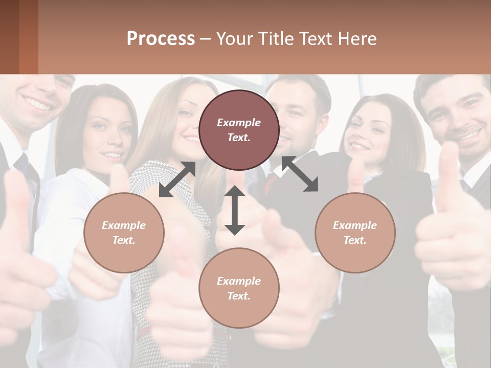 A Group Of Business People Giving Thumbs Up PowerPoint Template