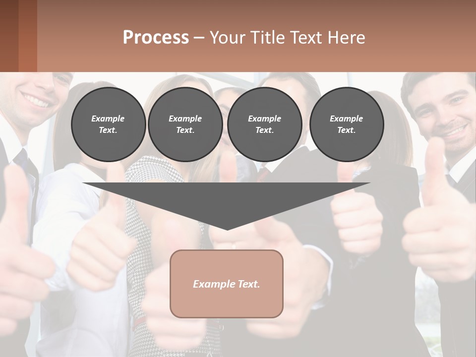 A Group Of Business People Giving Thumbs Up PowerPoint Template