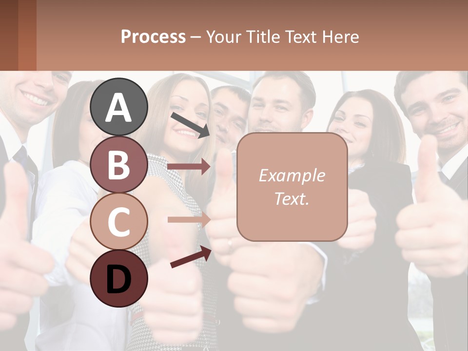 A Group Of Business People Giving Thumbs Up PowerPoint Template