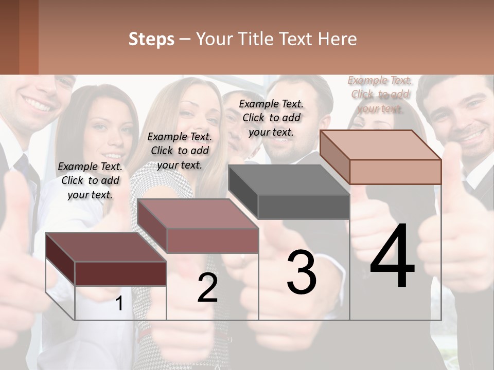 A Group Of Business People Giving Thumbs Up PowerPoint Template