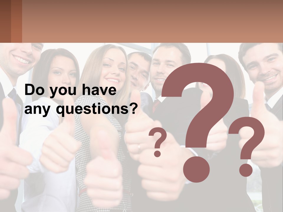 A Group Of Business People Giving Thumbs Up PowerPoint Template