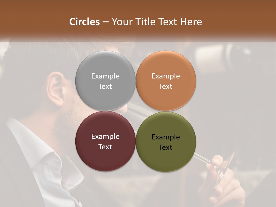 A Man Drinking A Glass Of Wine From A Wine Glass PowerPoint Template