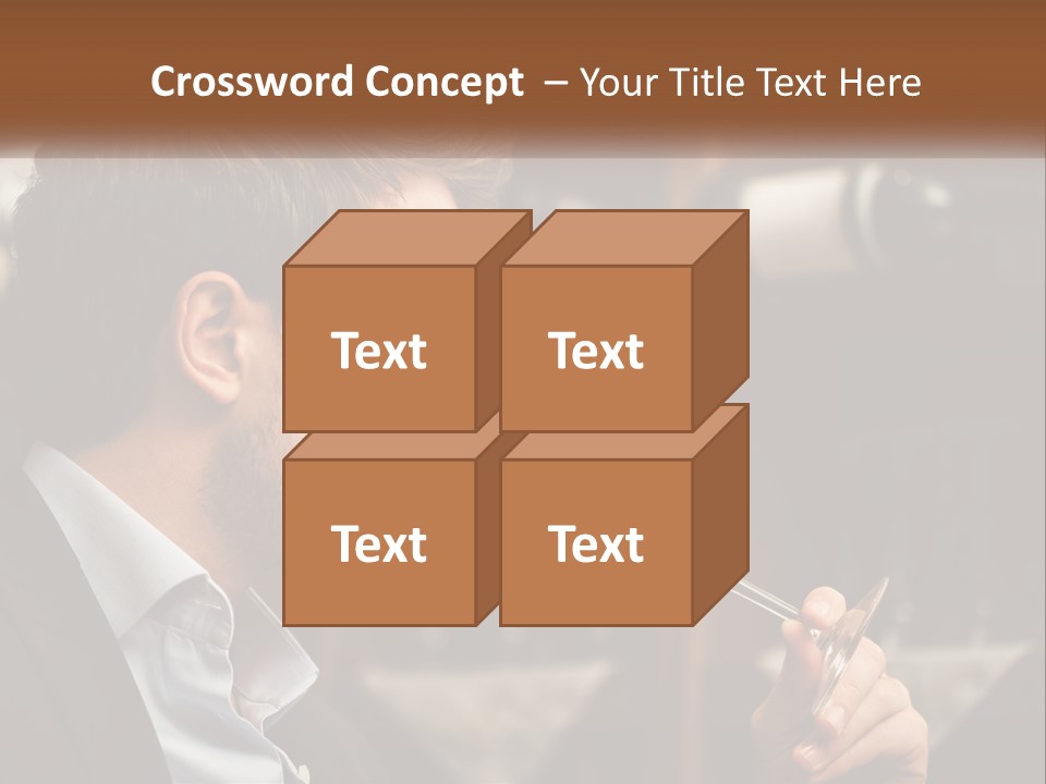 A Man Drinking A Glass Of Wine From A Wine Glass PowerPoint Template