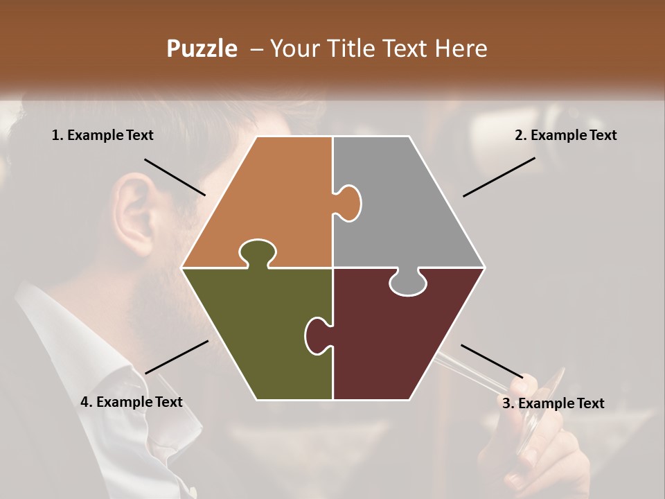 A Man Drinking A Glass Of Wine From A Wine Glass PowerPoint Template