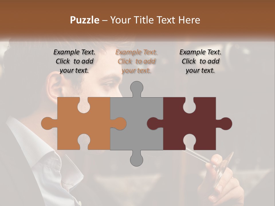 A Man Drinking A Glass Of Wine From A Wine Glass PowerPoint Template